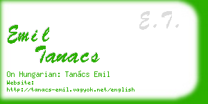 emil tanacs business card